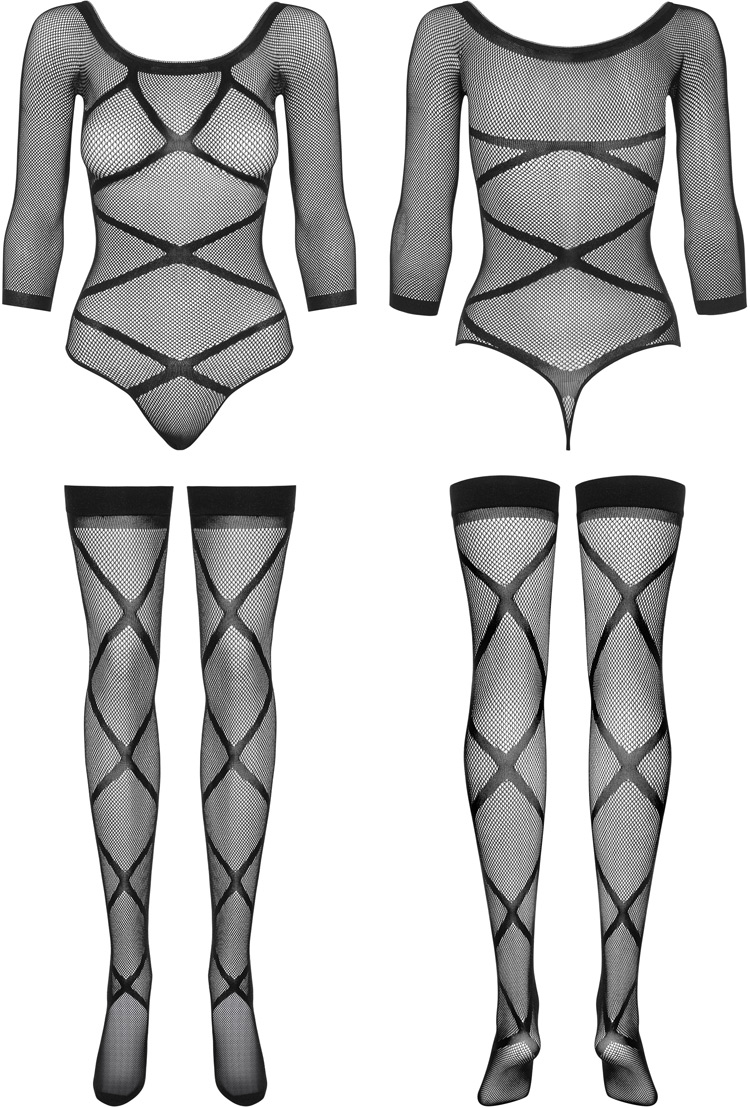 Боди Obsessive G 320 bodystocking, Чёрный, S/M/L Obs_G 320 bodystocking S/M/L - Obsessive - Эротические боди - Купить