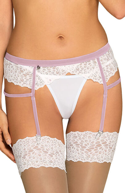 Lilyanne Garter belt Pas do pończoch Biały