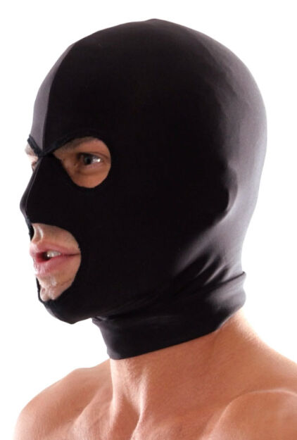 Maska Pipedream Fetish Fantasy Series Spandex 3 Hole Hood Black