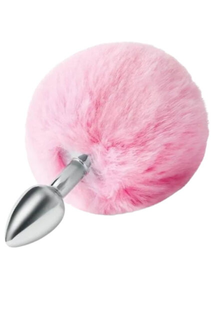 Whipsmart 3-Calowa Metalowa Wtyczka Fluffy Bunny Pink Tail