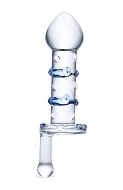 szklany korek z uchwytem Glas Candy Land Juicer Glass Dildo