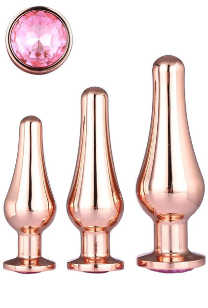 DREAMTOYS ZESTAW KORKÓW GLEAMING LOVE PLEASURE SET ROSE GOLD