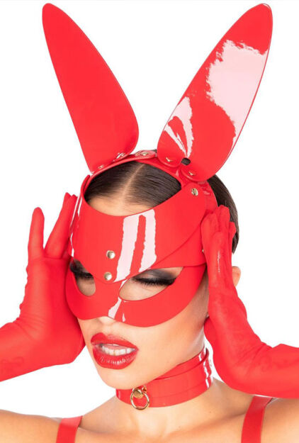 KINKY DIVA BUNNY MASK RED