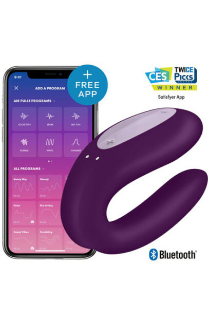 Satisfyer Double Joy Violet incl. Bluetooth and App