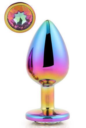 DREAMTOYS KOREK ANALNY GLEAMING LOVE MULTICOLOUR PLUG LARGE