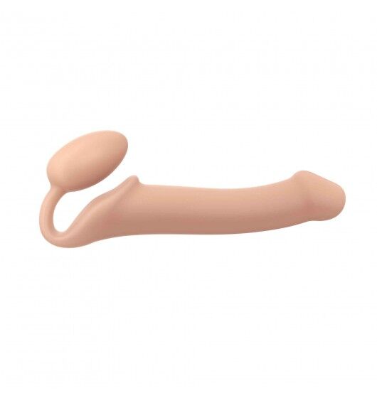 Podwójne dildo Strap-on-me Silicone bendable strap-on L Vanilla