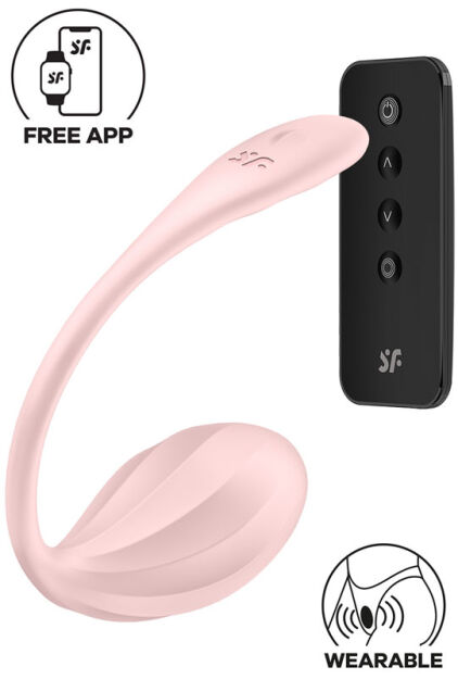 Satisfyer Ribbed Petal Connect App - Wibrator dla par - Rose