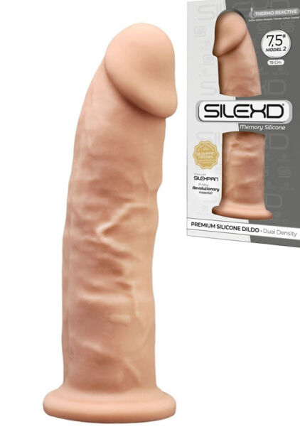 Silexd Silikonowe Dildo 19 cm Flesh