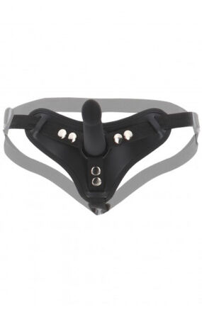 Czarna uprząż z dildem Taboom Strap-On Harness Black with Dong S