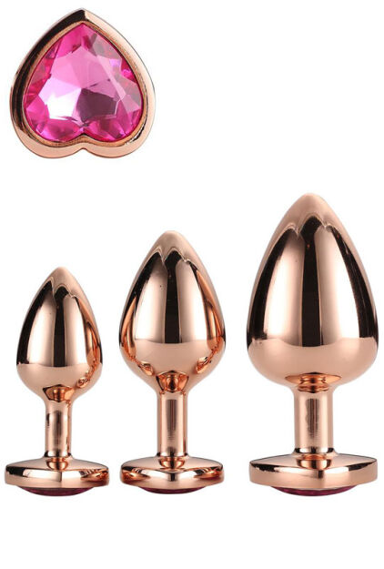 DREAMTOYS ZESTAW KORKÓW GLEAMING LOVE ROSE GOLD PLUG SET