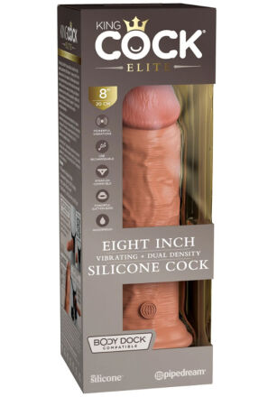 Wibrujące dildo Pipedream King Cock Elite Silicone Dual Density Cock 8