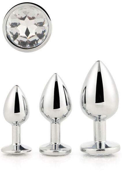 DREAMTOYS ZESTAW KORKÓW GLEAMING LOVE SILVER PLUG SET