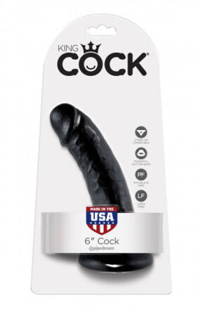 King Cock 6" Cock Black