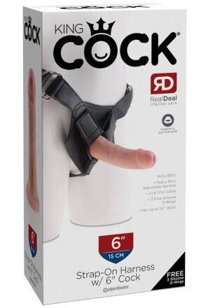 Dildo na uprzęży King Cock Strap on Horness Pipedream 6 Light