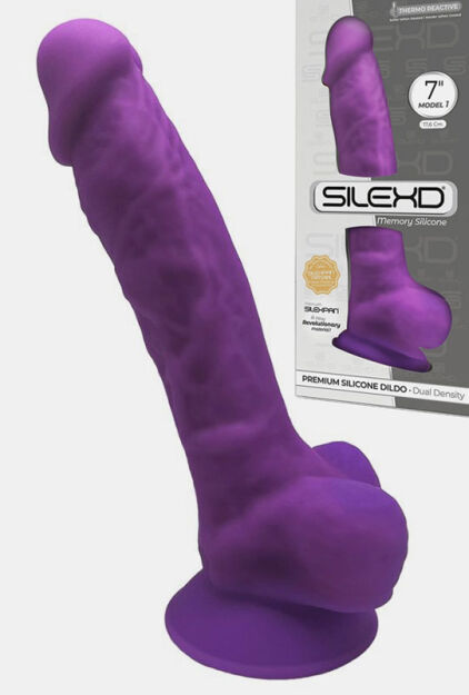 Silexd Silikonowe Dildo 18 cm Purple