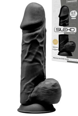 Silexd Silikonowe Dildo Model 1 21,5 cm Black