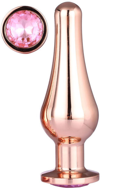 DREAMTOYS KOREK ANALNY GLEAMING LOVE ROSE GOLD PLEASURE PLUG L