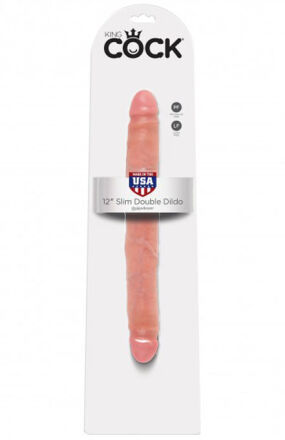 King Cock 12" Slim Double Dildo Flesh