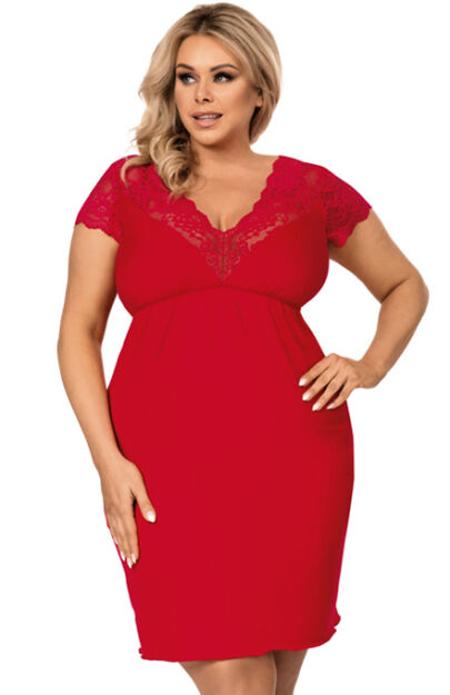 Tess Red Plus Size Koszulka