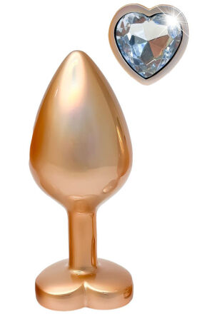 DREAMTOYS KOREK ANALNY GLEAMING LOVE PEARL GOLD PLUG MEDIUM