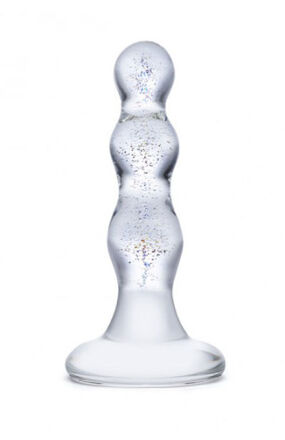 Kulkowa zatyczka analna Glas Triple Play Beaded Glass Butt Plug