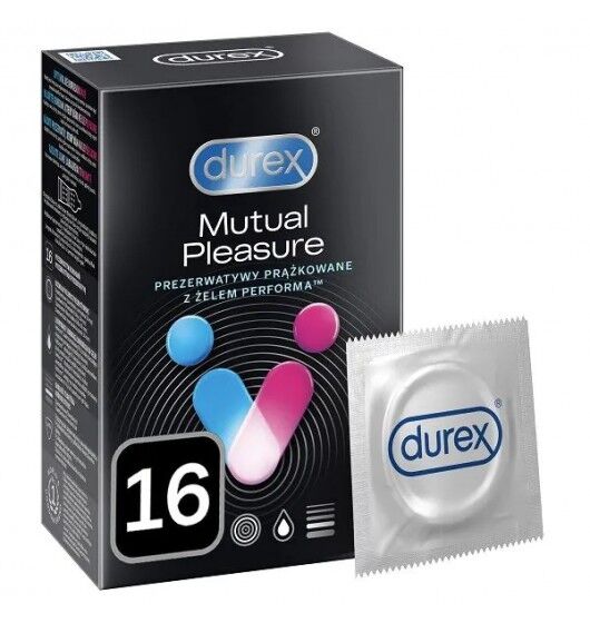 Prezerwatywy lateksowe ze środkiem opóźniającym wytrysk Durex Mutual Pleasure 16szt