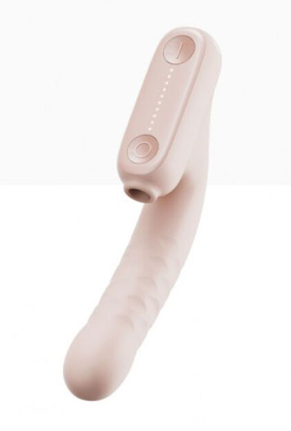 Qingnan No.7 Thrusting Vibrator with  Suction Pink