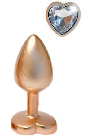 DREAMTOYS KOREK ANALNY GLEAMING LOVE PEARL GOLD PLUG SMALL