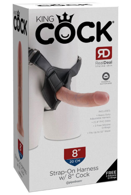 Dildo na uprzęży King Cock Strap on Horness Pipedream 8 Light