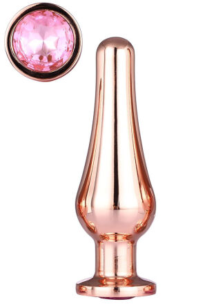 DREAMTOYS KOREK ANALNY GLEAMING LOVE ROSE GOLD PLEASURE PLUG M