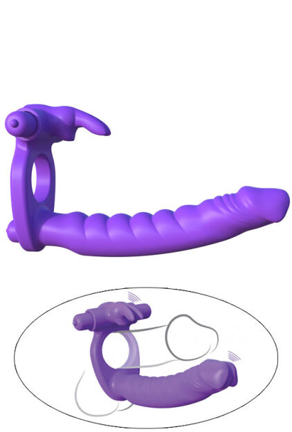 Pipedream Fantasy C-Ringz Silicone Double Penetrator Rabbit