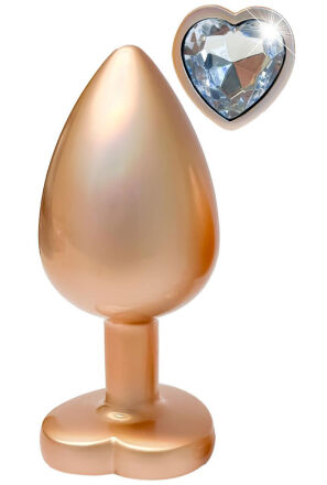 DREAMTOYS KOREK ANALNY GLEAMING LOVE PEARL GOLD PLUG LARGE