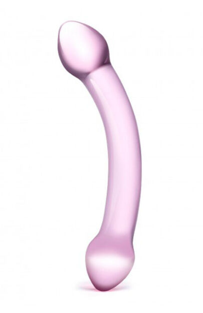 Fioletowe dwustronne szklane dildo Glas Double Trouble Purple Glass Dildo