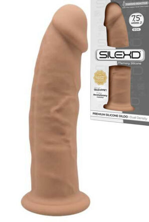 Silexd Silikonowe Dildo 19 cm Carmel