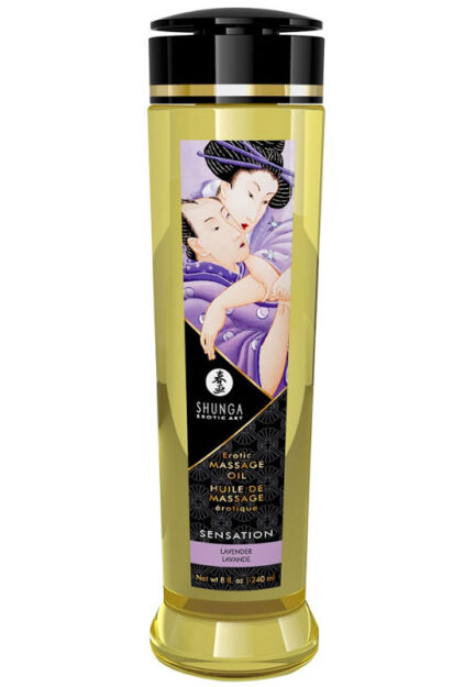 Shunga olejek Erotic Massage Oil Sensation / Lavender 240ml