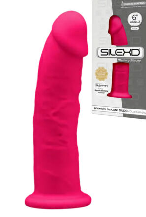 Silexd Silikonowe Dildo 15 cm Pink