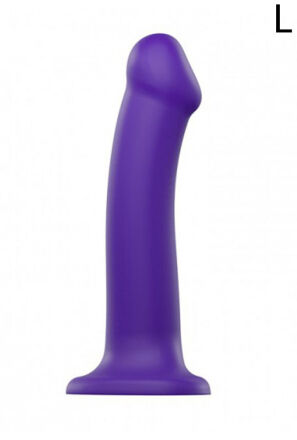 Silicone Bendable Dildo Double Density Purple L