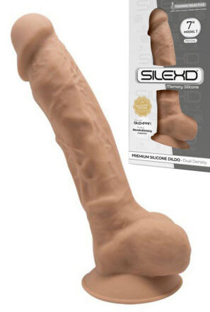 Silexd Silikonowe Dildo Model 1 18 cm Carmel