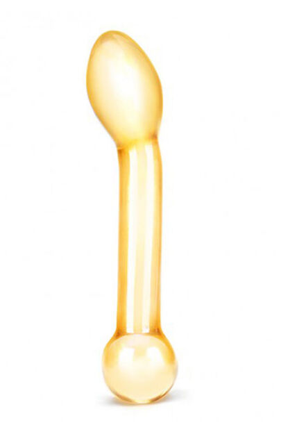 Żółte szklane dildo Glas Honey Dripper Glass Anal Slider