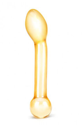 Żółte szklane dildo Glas Honey Dripper Glass Anal Slider