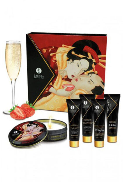 Shunga - Sparkling Strawberry Wine (zestaw)