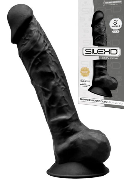 Silexd Silikonowe Dildo 20 cm Black