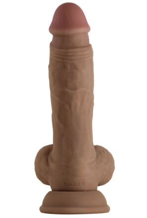 Shaft Silikonowe Dildo Model A 8.5 Inch Dong with Balls Oak