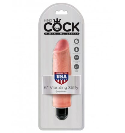 Kink Cock 6" Vibrating Stiffy Flesh