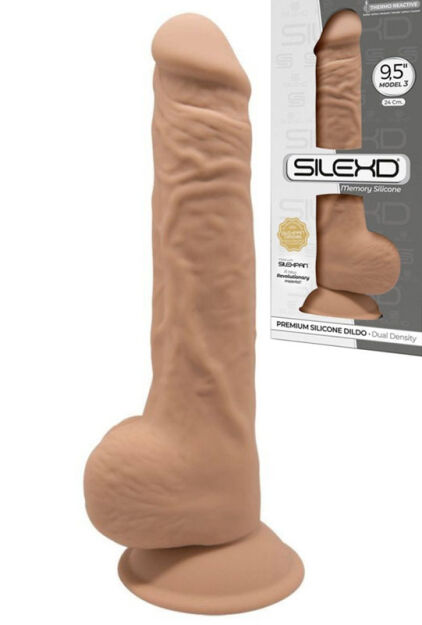 Silexd Silikonowe Dildo 24 cm Carmel