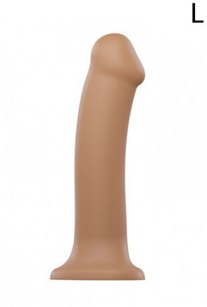 Silicone Bendable Dildo Double Density Caramel L