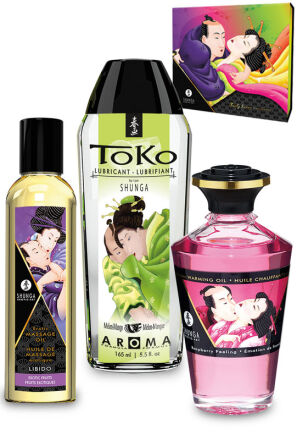 Shunga zestaw olejków do masażu Fruity Kisses Collection