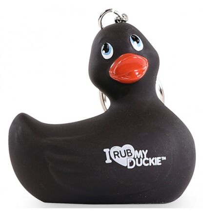 I Rub My Duckie Keychain Black