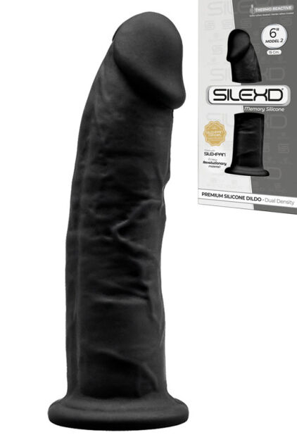 Silexd Silikonowe Dildo 15 cm Black