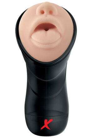 Masturbator Pipedream PDX Elite Deep Throat Vibrating Stroke Light Light